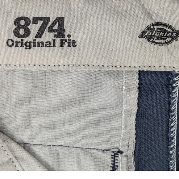 Dickies 874 Original Fit Work Pants Navy Blue Size 30x31 Straight Leg Durable - Picture 3 of 3